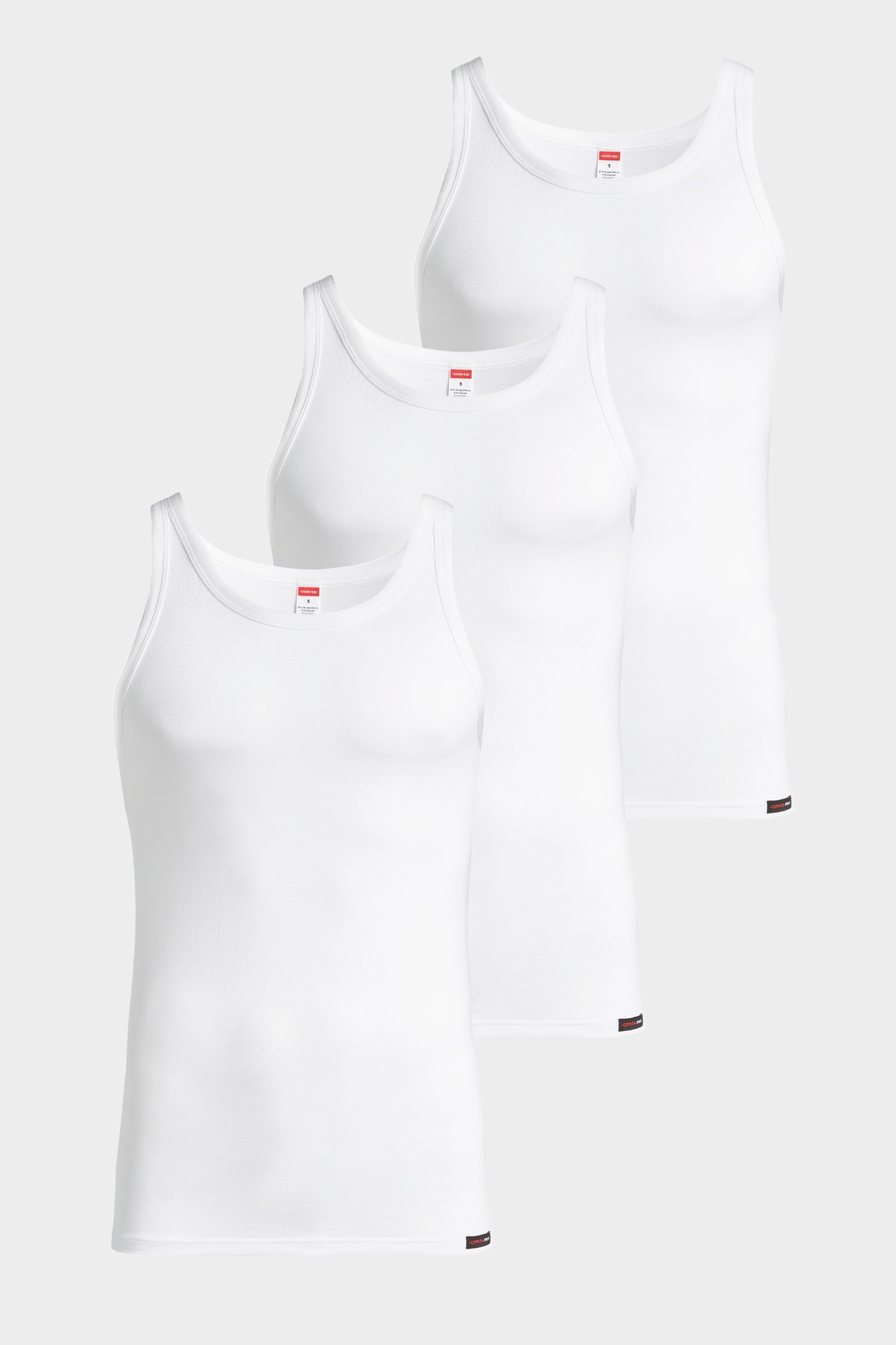 conta Herren Unterhemd 3er Pack in Farbe weiss Größe 7