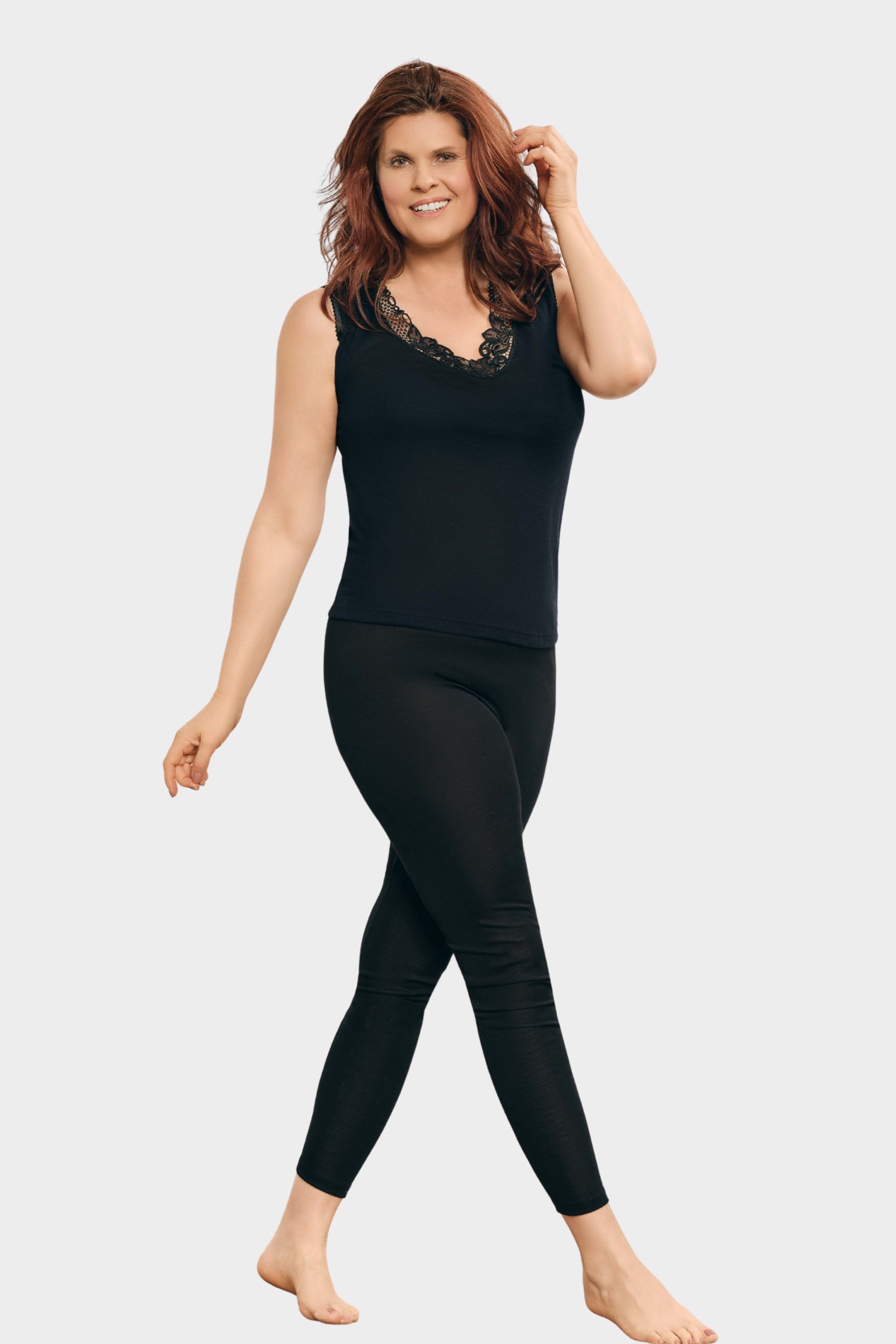 conta Damen Hose lang Merino in Farbe schwarz Größe 50