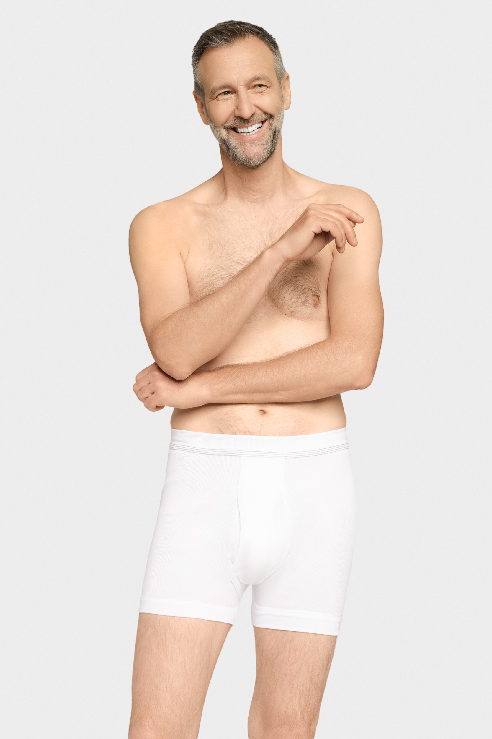 conta Herren Hose kurz in Farbe weiss Größe 8