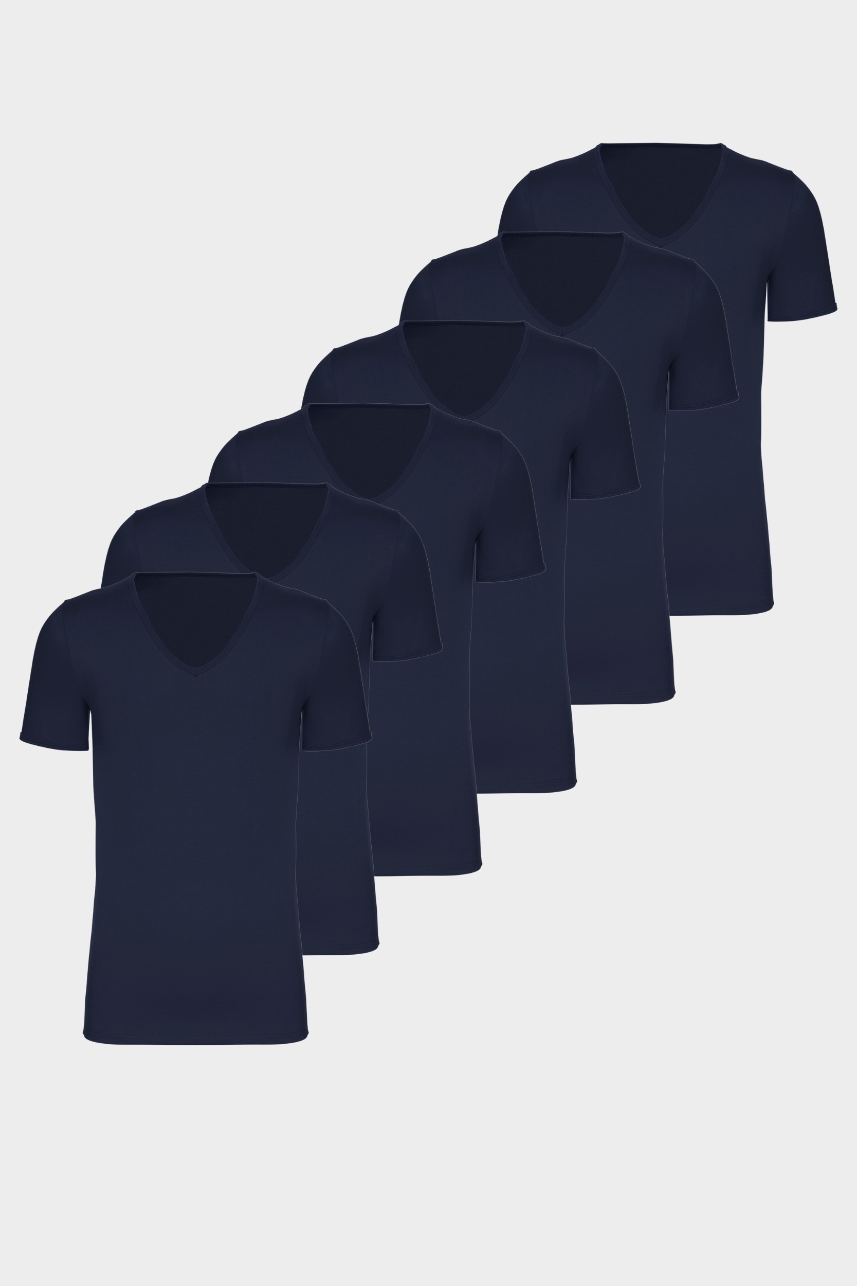 conta Herren Kurzarmshirt V-Ausschnitt 6er Pack in Farbe marine Größe S