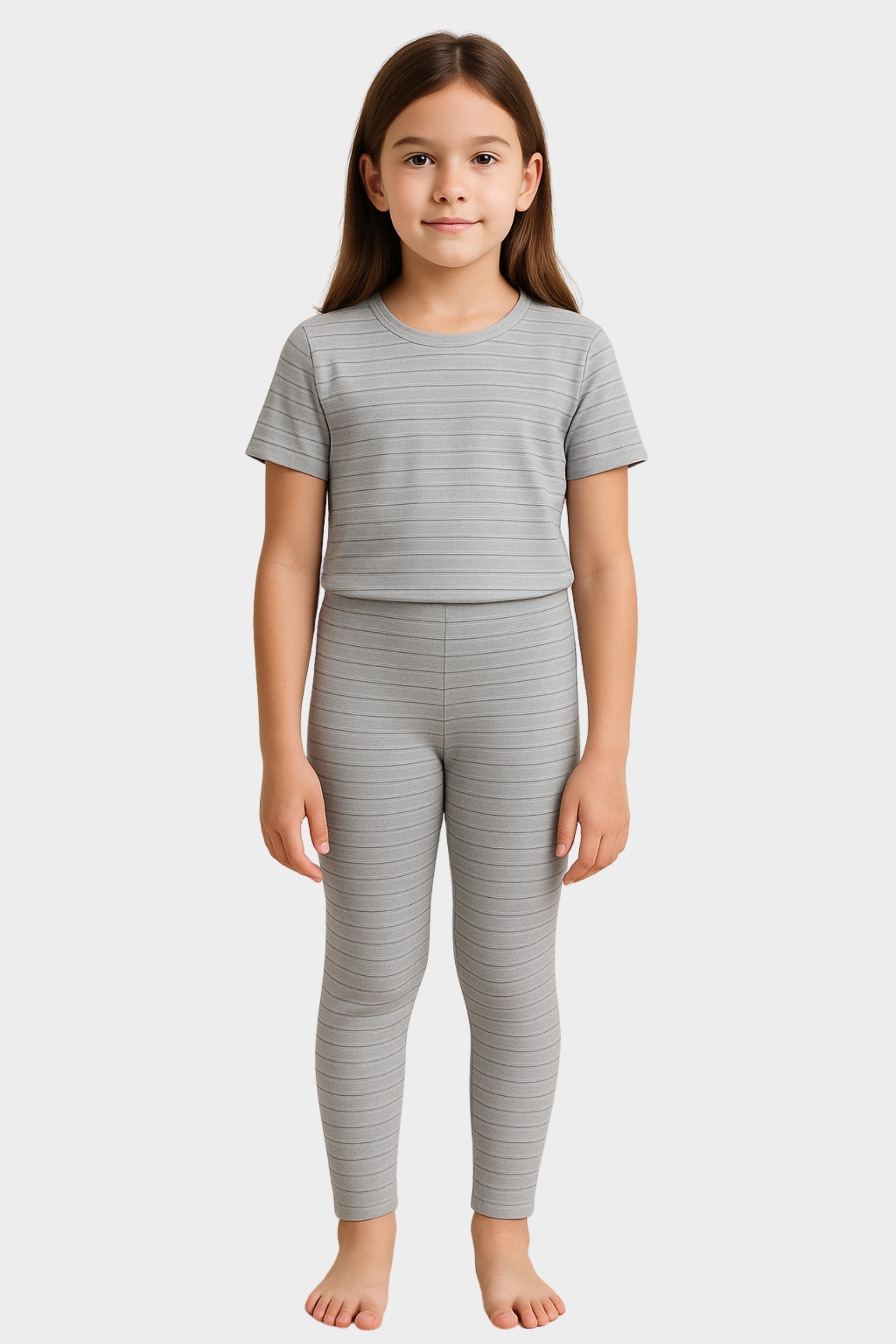 conta Kinder Kinder Thermo lange Hose in Farbe sterling geringelt Größe 128