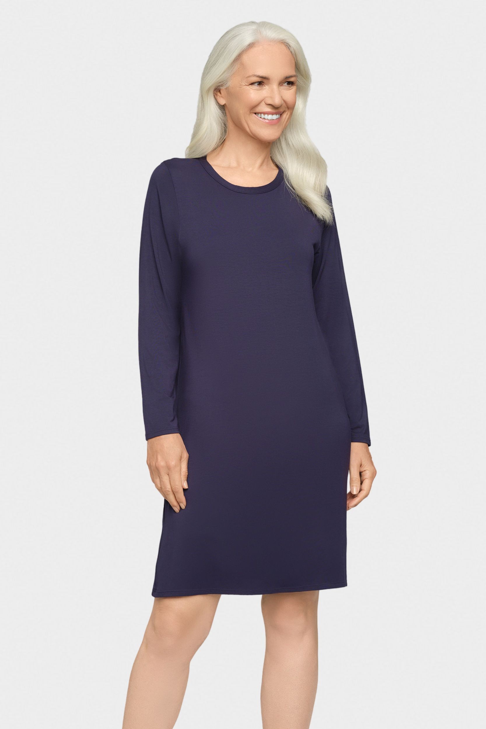 conta Damen Nachthemd langarm in Farbe marine Größe 42