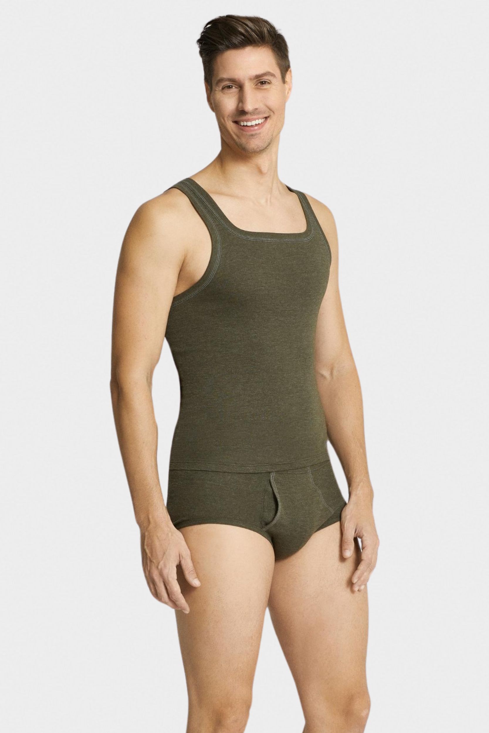 conta Herren Thermo Slip in Farbe oliv melange Größe 10