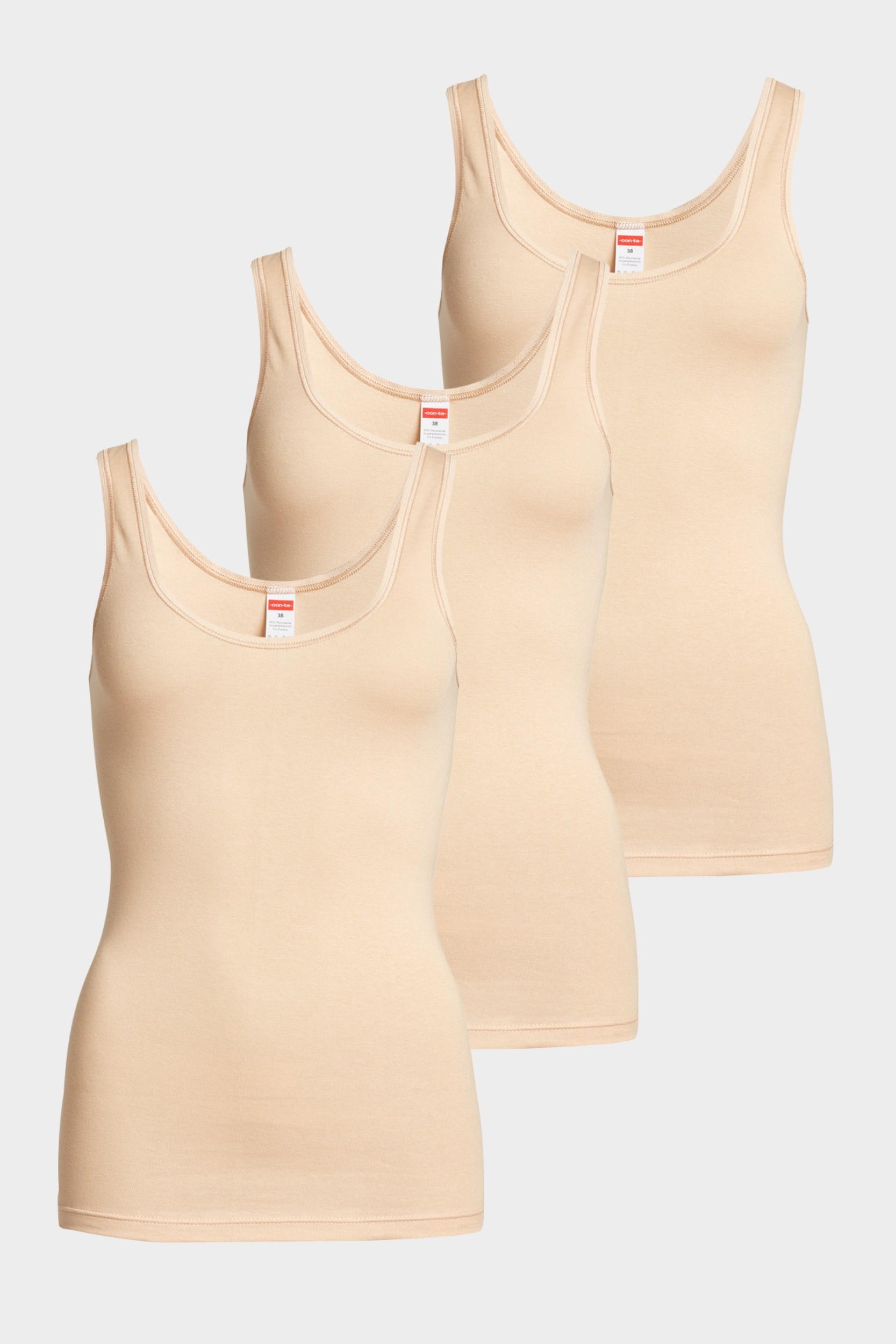 conta Damen Achselhemd 3er Pack in Farbe ton Größe 38