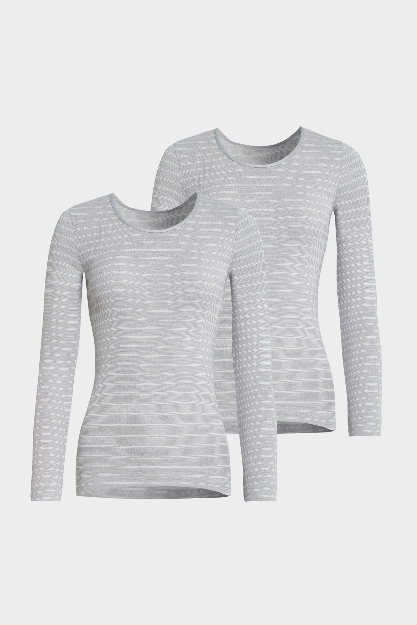 conta Damen Thermo langarm Shirt 2er Pack in Farbe sterling geringelt Größe 40