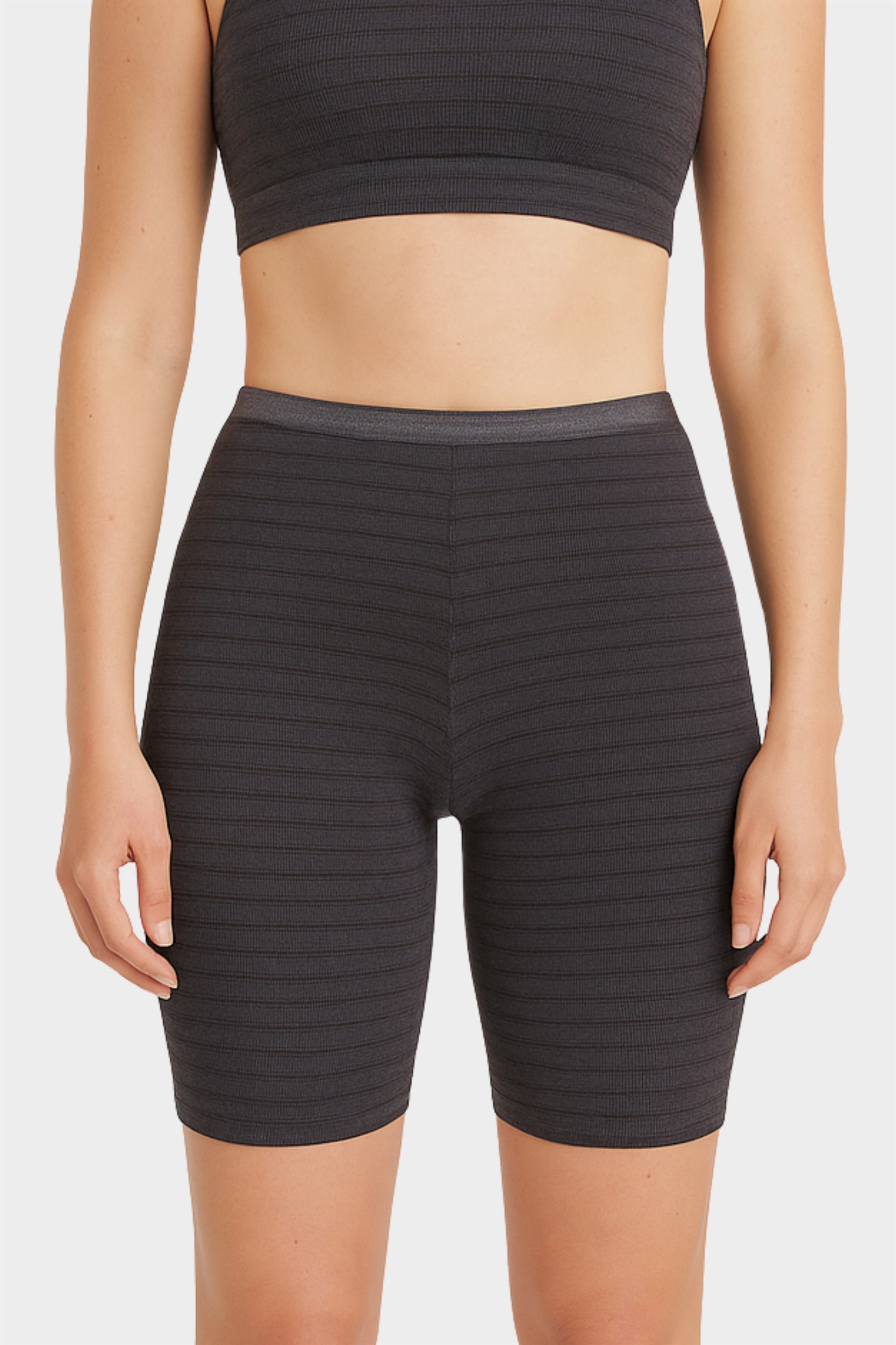 conta Damen Thermo Radlerhose 2er Pack in Farbe schwarz geringelt Größe 44