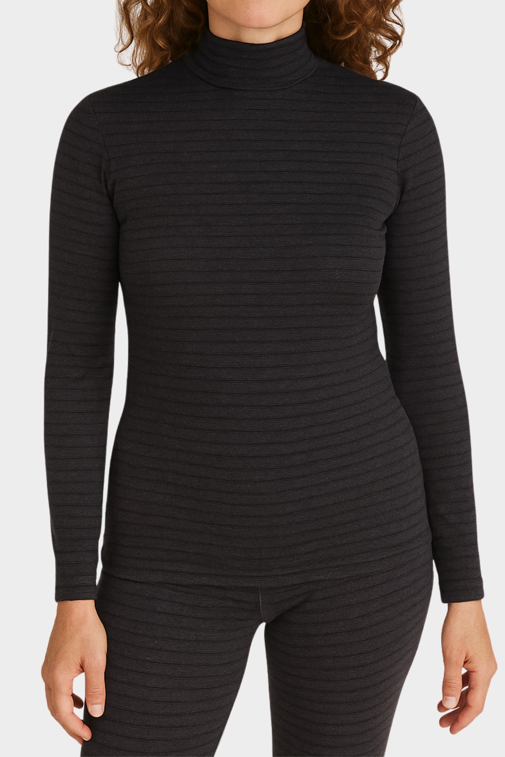 conta Damen Shirt 1/1 Arm mit Stehkragen in Farbe schwarz geringelt Größe 40