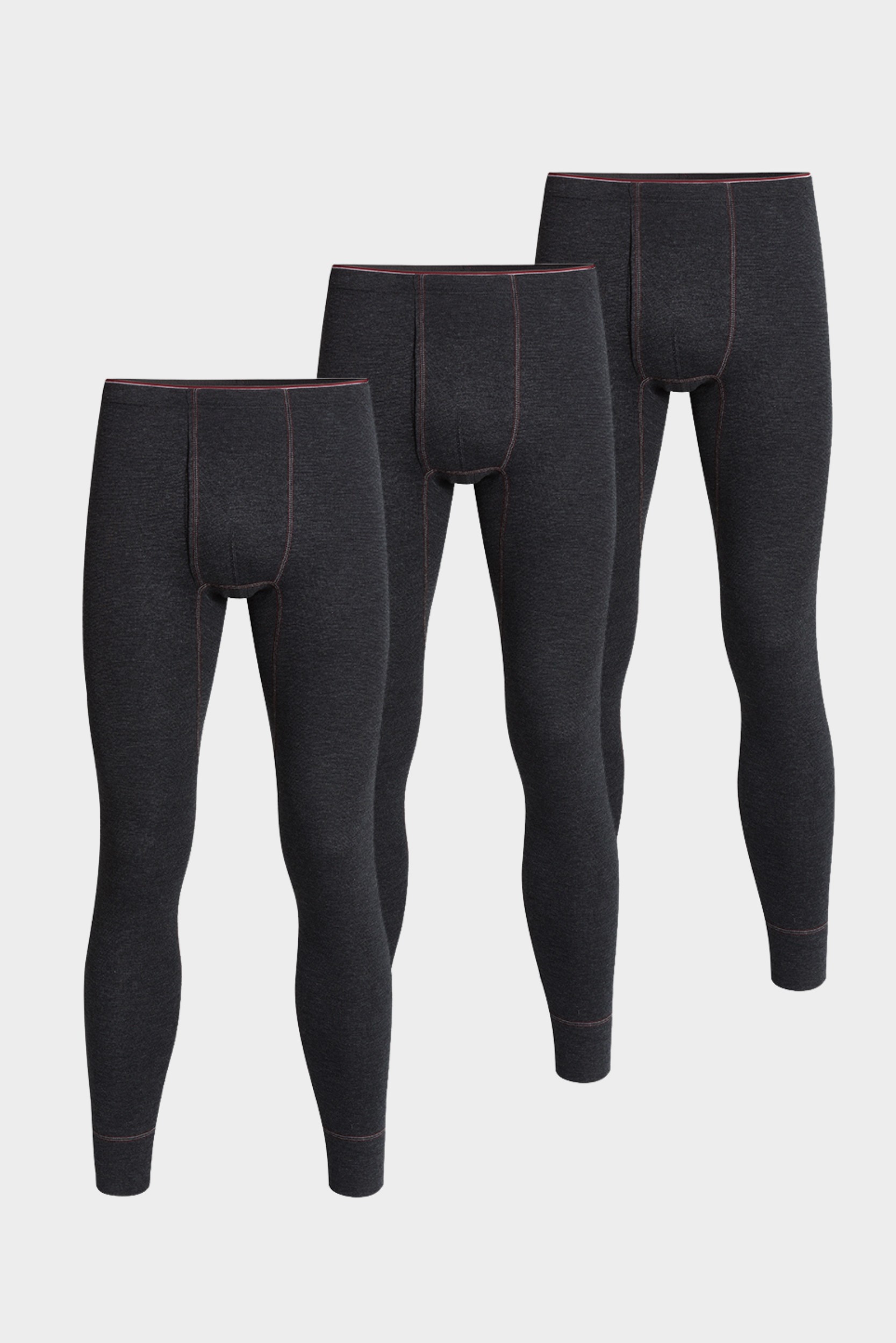conta Herren Thermo lange Hose mit Eingriff 3er Pack in Farbe schwarz melange Größe 6