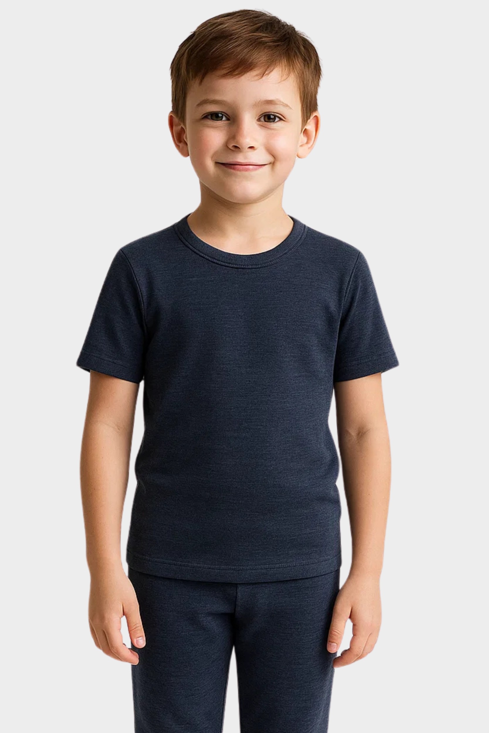 conta Kinder Kinder Thermo kurzarm Shirt in Farbe marine melange Größe 164