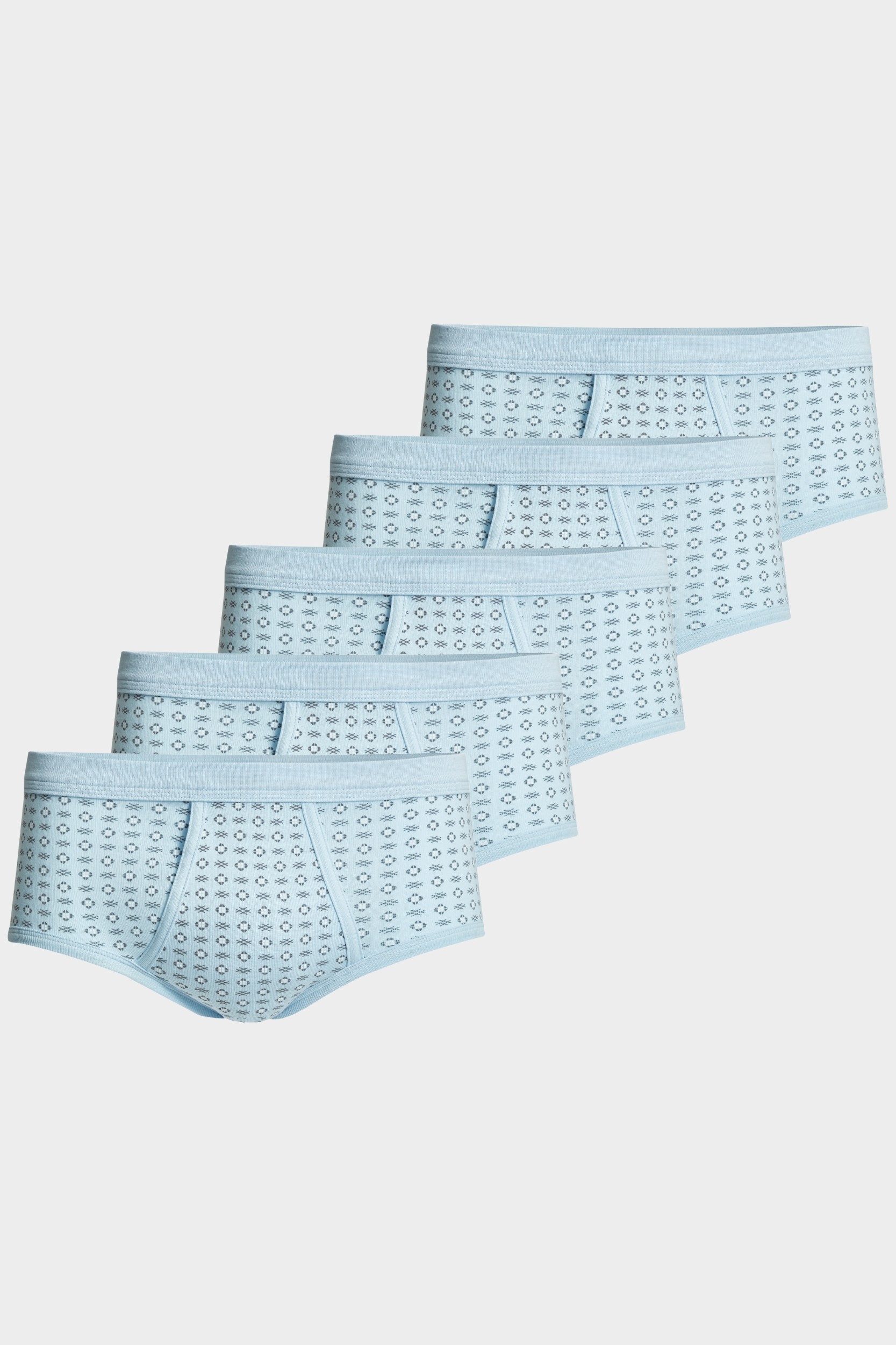 conta Herren Slip mit Eingriff in Farbe Druck hellblau Größe 6