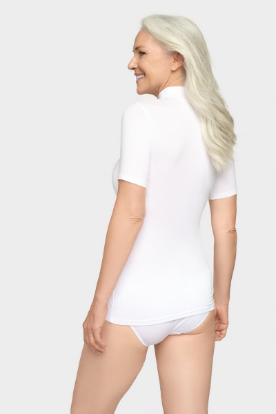 kurzarm Shirt mit Stehkragen