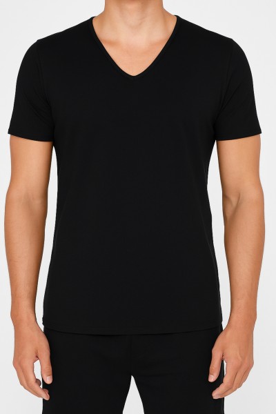 kurzarm Shirt V-Ausschnitt