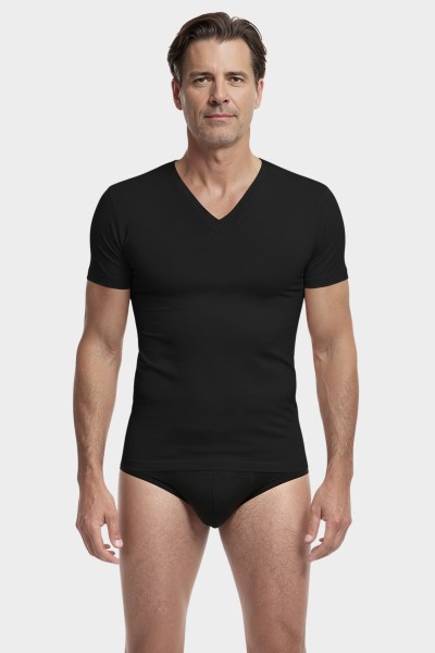 kurzarm Shirt V-Ausschnitt