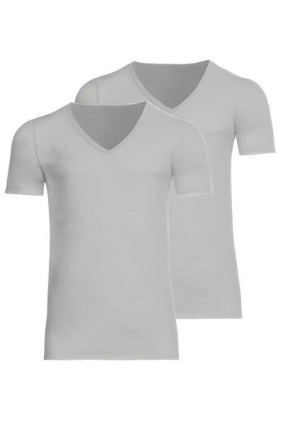 kurzarm Shirt V-Ausschnitt [2er Pack]