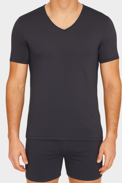 kurzarm Shirt V-Ausschnitt