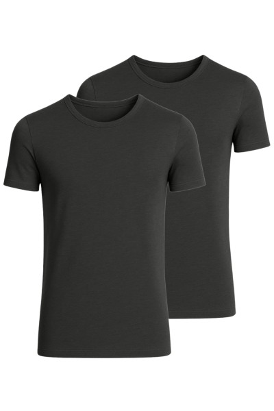 kurzarm Shirt Rundhals [2er Pack]