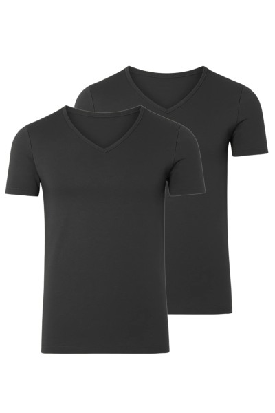 kurzarm Shirt V-Ausschnitt [2er Pack]