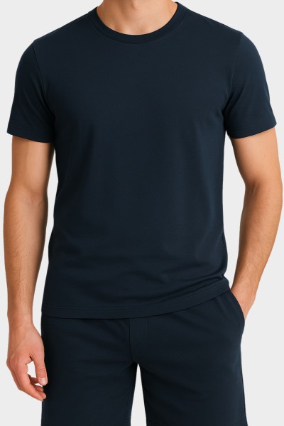 kurzarm Shirt Rundhals