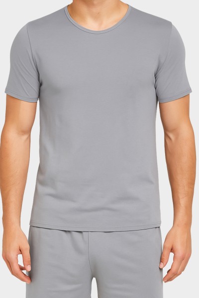kurzarm Shirt Rundhals