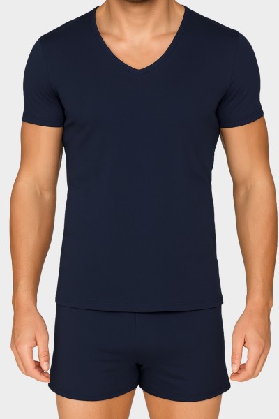 kurzarm Shirt V-Ausschnitt